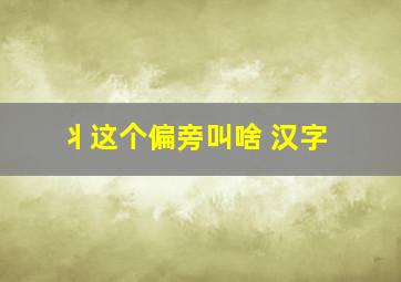 丬这个偏旁叫啥 汉字